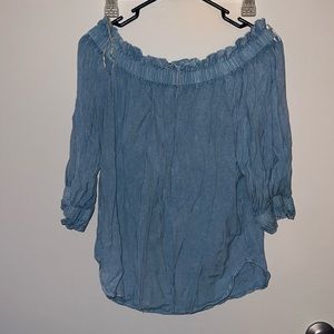 Over the shoulder, half sleeve top